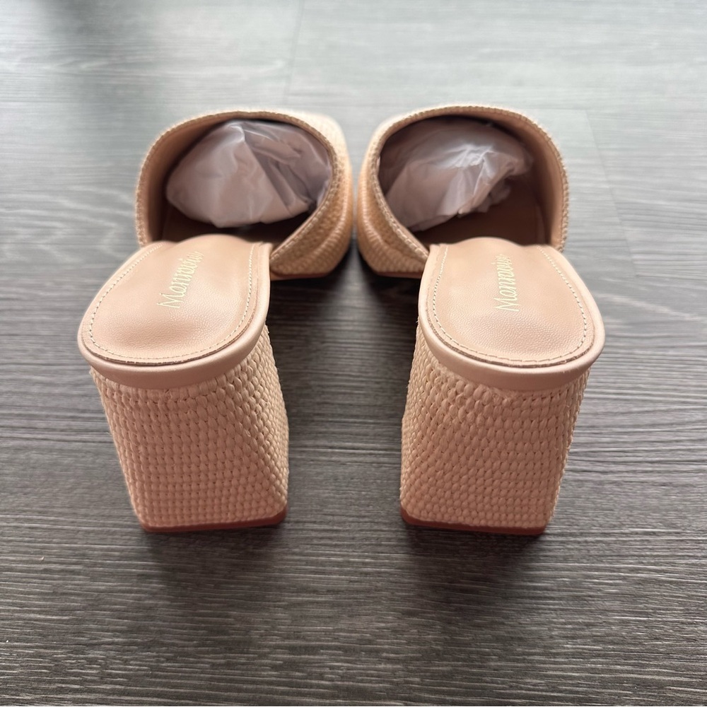 NEW Raffia Platform Sandal in Beige - Size 8.5 - Picture 10 of 11